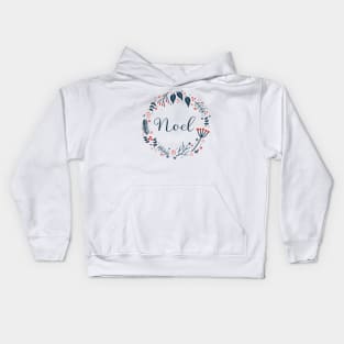 Noel Holiday Wreath Kids Hoodie